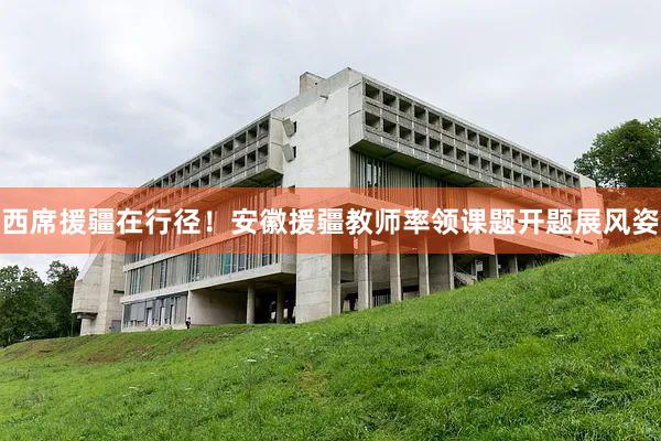 西席援疆在行径！安徽援疆教师率领课题开题展风姿