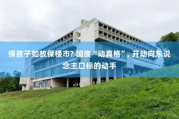保孩子如故保楼市? 国度“动真格”, 开动向东说念主口标的动手