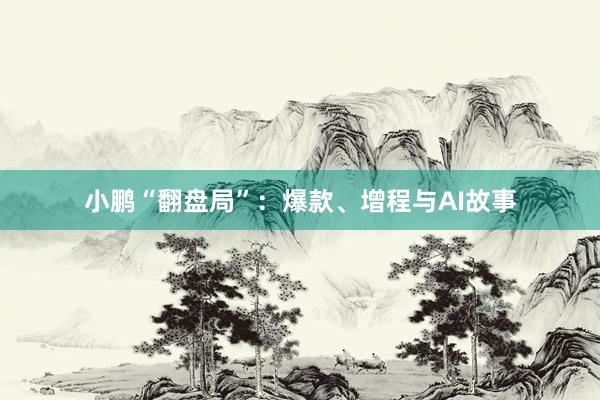 小鹏“翻盘局”：爆款、增程与AI故事