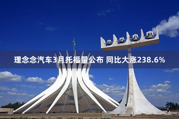 理念念汽车3月托福量公布 同比大涨238.6%