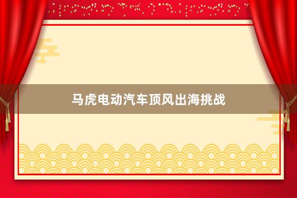 马虎电动汽车顶风出海挑战